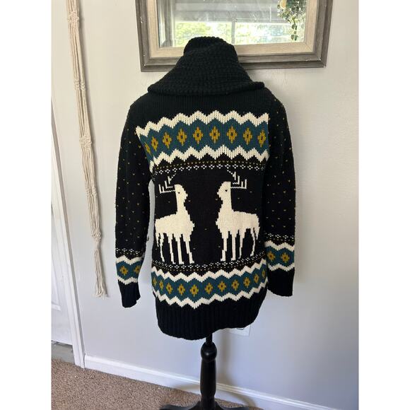 Forever 21 Shawl Sweater Reindeer Button Up Cardigan - Picture 5 of 11